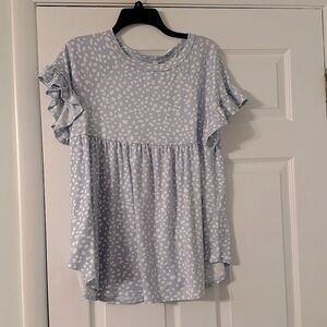 Light blue and white shirt